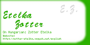 etelka zotter business card